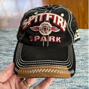 Spitfire Spark Hat Cap NEW, Fade Black, Embroidered, American Motor history 1932